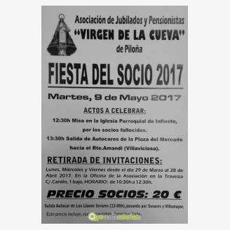 Fiesta del Socio Mayor 2017 de la Asociacin Virgen de la Cueva