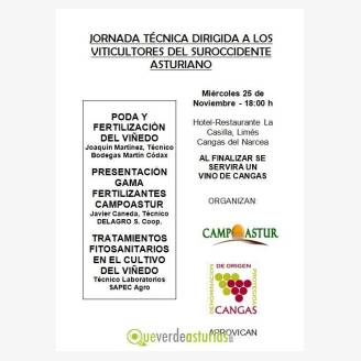 Jornada tcnica dirigida a los viticultores del suroccidente asturiano