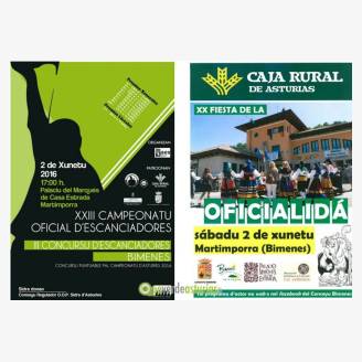 XX Fiesta de la Oficialid de la Llingua Asturiana - XXIII Campeonato de Escanciadores Biemenes 2016