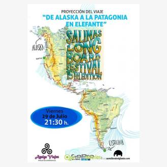 Proyeccin "De Alaska a la Patagonia en elefante" - Salinas Long Board Festival 2016