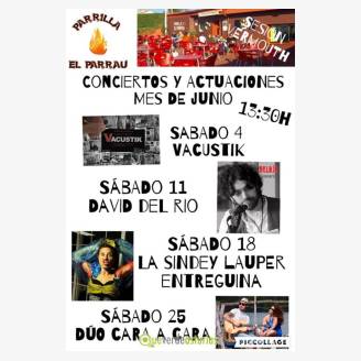Conciertos y actuaciones en junio en Parrilla El Parrau