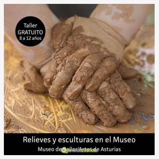 Relieves y esculturas en el Museo de Bellas Artes de Asturias