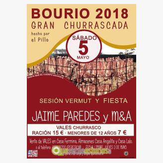 Gran churrascada y fiesta 2018 en Bourio