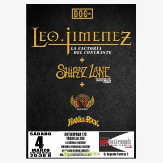 Concierto Leo Jimenez, Shiraz Lane y Leather Boys
