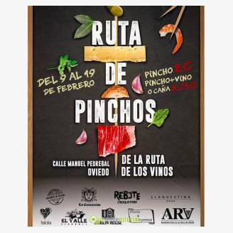 Ruta de los Pinchos en la Ruta de los Vinos - Oviedo 2017