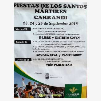 Fiestas de los Santos Mrtires Carrandi 2016