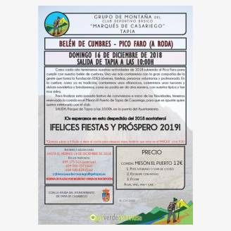 Beln de Cumbres 2018 - Pico Faro con el Grupo de Montaa Marqus de Casariego