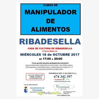 Curso de Manipulador de Alimentos en Ribadesella 2017