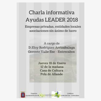 Charla informativa Ayudas LEADER 2018