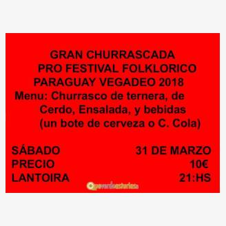 Churrascada pro festival folklrico Paraguay Vegadeo 2018