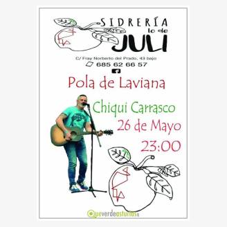 Chiqui Carrasco en concierto en Sidrera Lo de Juli