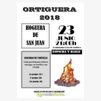 Hoguera de San Juan Ortiguera 2018