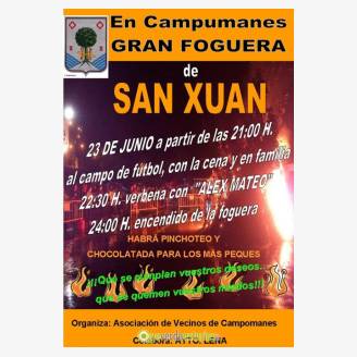 Fiesta  y Hoguera de San Juan Campomanes 2018
