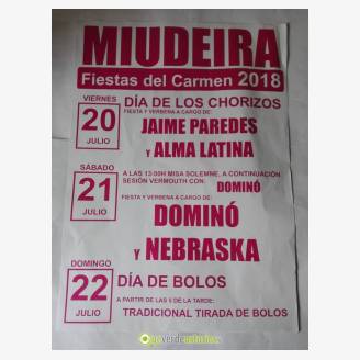 Fiestas del Carmen Miudeira 2018