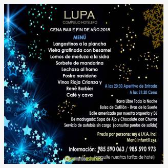 Nochevieja 2018 en el Complejo Hotelero Lupa