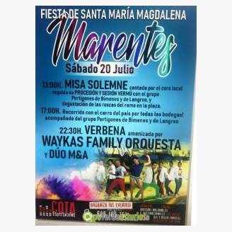 Fiesta de Santa Mara Magdalena 2019 en Marentes