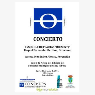 Concierto: Ensemble de Flautas "Dossenti" y percusin