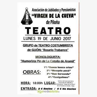 Teatro costumbrista de Gijon Rosario Trabanco y Monologista "Pin de la Cotolla" de Aramil