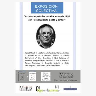 Exposicin: Artistas espaoles nacidos antes de 1950 con Rafael Alberti, poeta y pintor