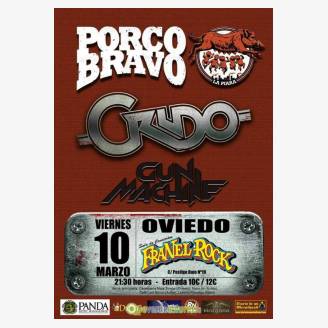 Porco + Crudo + Gun Machine en Franel Rock