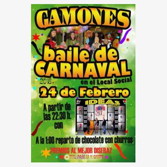 Fiesta - baile de Carnaval 2018 en Gamones