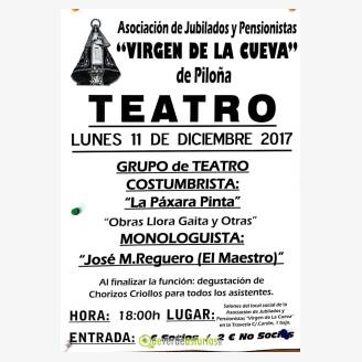 Teatro "La Paxara Pinta" y Monologista "El Maestro"