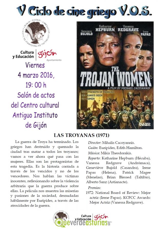 V Ciclo de cine griego V.O.S. - Las Troyanas | Cine y en Gijón / Xixón, Asturias