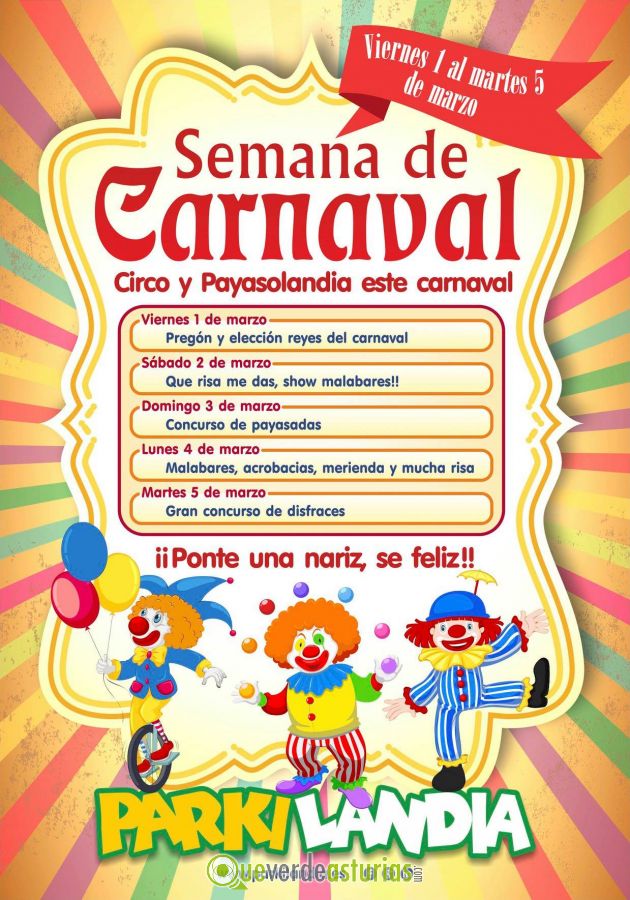 Semana de Carnaval en Parkilandia | Actividades infantiles en Xixón, Asturias