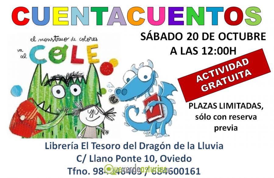 Alcalde su líder Cuentacuentos: El Monstruo de Colores va al cole | Actividades infantiles  en Oviedo / Uviéu, Asturias