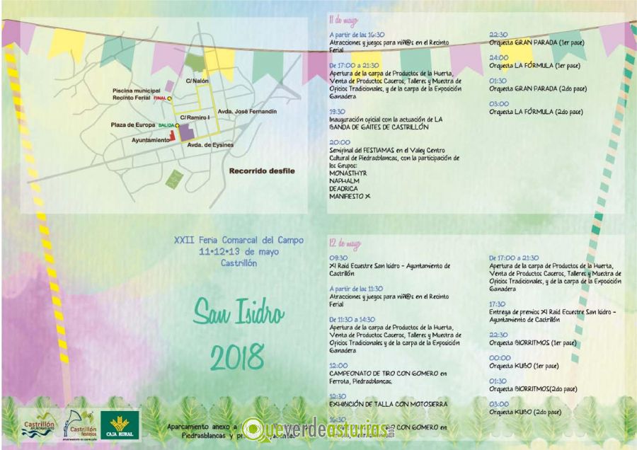 blanco Reverberación paracaídas Fiestas y Feria de San Isidro Piedrasblancas 2018 | Fiestas en Castrillón,  Asturias