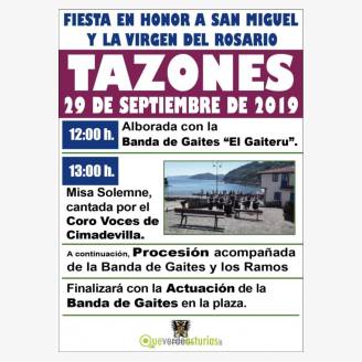 Fiesta en honor a San Miguel y a la Virgen del Rosario 2019 en Tazones
