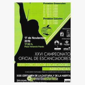 XXVI Campeonato Oficial de Escanciadores - XXVII Concurso de Escanciadores 2019 en Arriondas