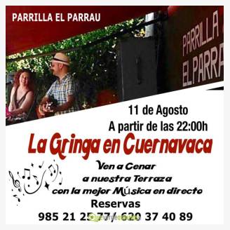 La Gringa en Cuernavaca en concierto en Parrilla El Parrau