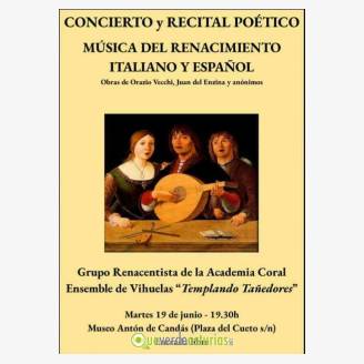 Concierto y recital potico: Msica del Renacimiento italiano y espaol