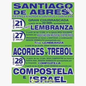 Fiestas de Santiago y Santa Ana 2018 en Santiago de Abres