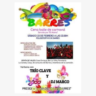 Cena - baile de Carnaval 2019 en Barres