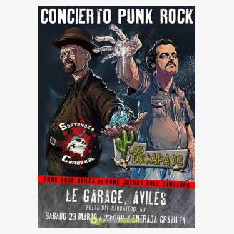 Sartenazo Cerebral + Los Escapaos en concierto en Le Garage