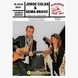 Jorge Colsa y Gema Bravo en concierto en Playa Espaa