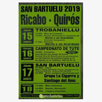 Fiestas de San Bartuelu 2019 en Ricabo