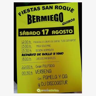 Fiesta de San Roque 2019 en Bermiego