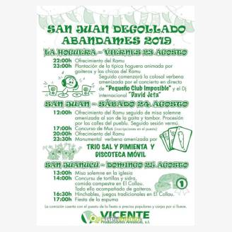 Fiestas de San Juan Degollado Abandames 2019