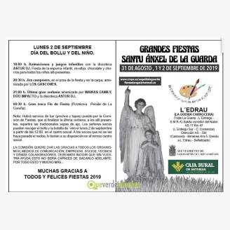 Fiestas del Santo ngel de la Guarda 2019 en L'Edrau