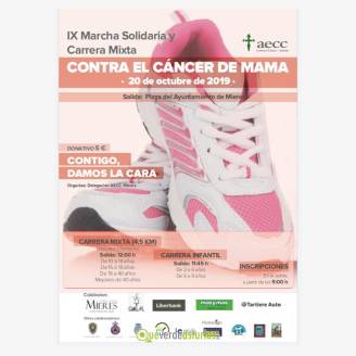 IX Marcha solidaria y carrera mixta contra el cncer de mama - Mieres 2019