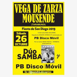 Fiesta de San Diego 2019 en Vega de Zarza y Mousende