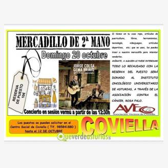 Mercadillo solidario de segunda mano en Coviella + Concierto