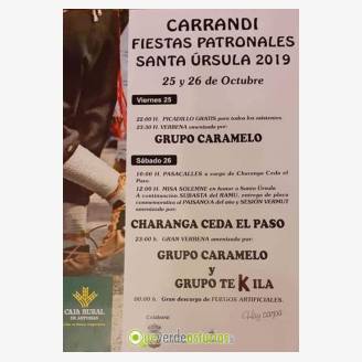 Fiestas Patronales de Santa rsula 2019 en Carrandi