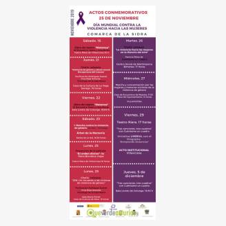 Actos del Da mundial contra la violencia hacia las mujeres - Comarca de la Sidra 2019