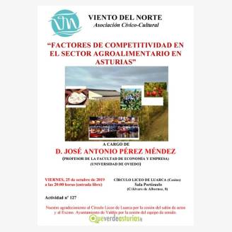 Charla: Factores de competitividad en el sector agroalimentario en Asturias