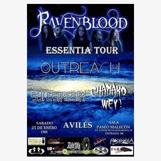 Ravenblood + Outreacyh + Synesthesia + Chamako Wey en concierto en Avils