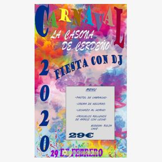 Fiesta de Carnaval 2020 en La Casona de Cerdeo